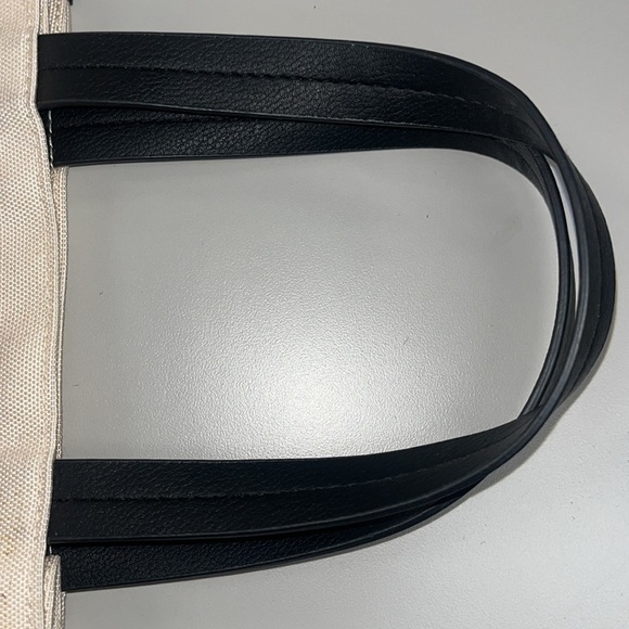 Shiseido small cream / black tote with handles, preowned - Picture 5 of 11